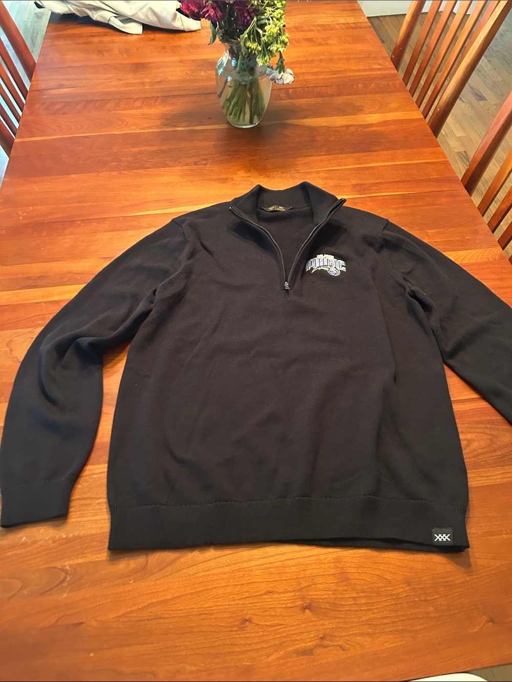 RHONE Men's Black Half-Zip Sweater